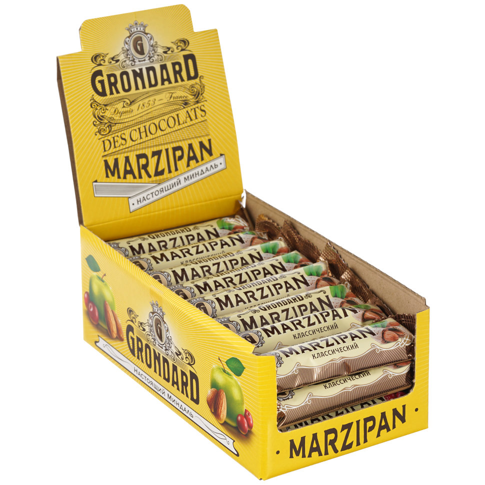  TM Grondard     (9389) Батончики глазированные Марципановые Классика, (24шт по 50г)      в Мончегорске