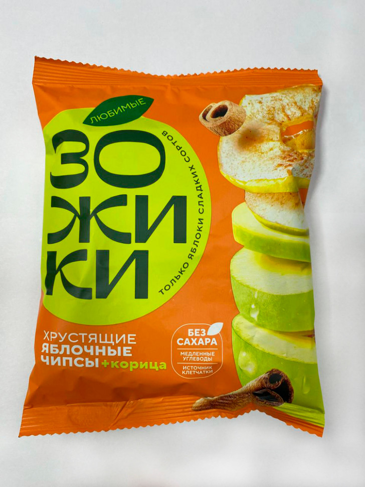  Зожики Яблочные+корица чипсы, 25г  в Мончегорске