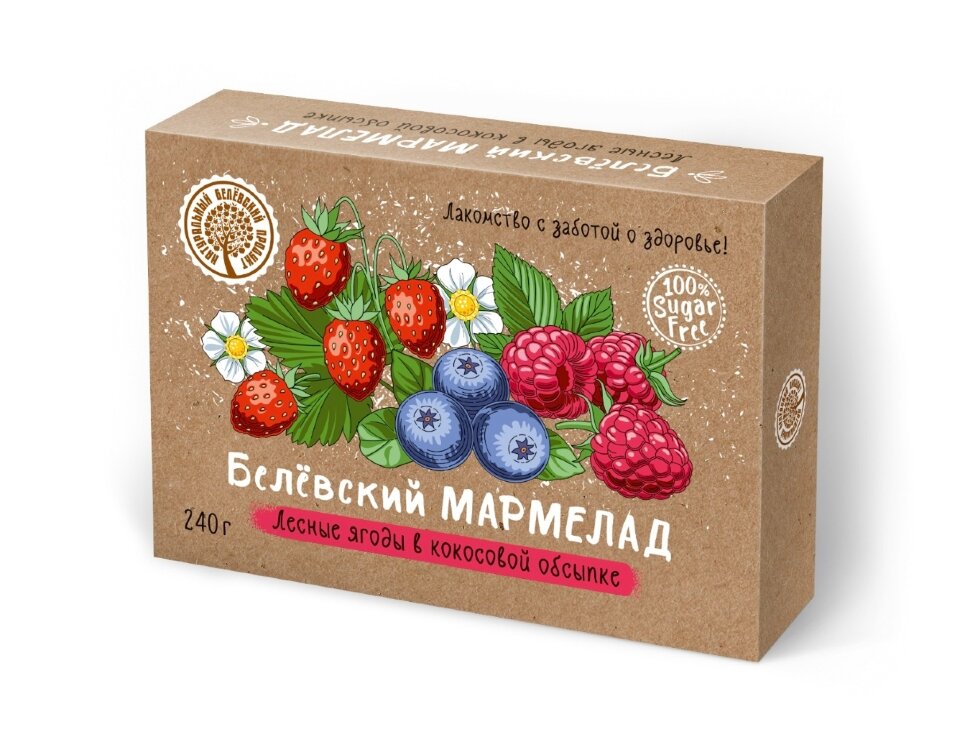  Мармелад белевский на фруктозе 240г "ЛЕСНЫЕ ЯГОДЫ"  в Мончегорске